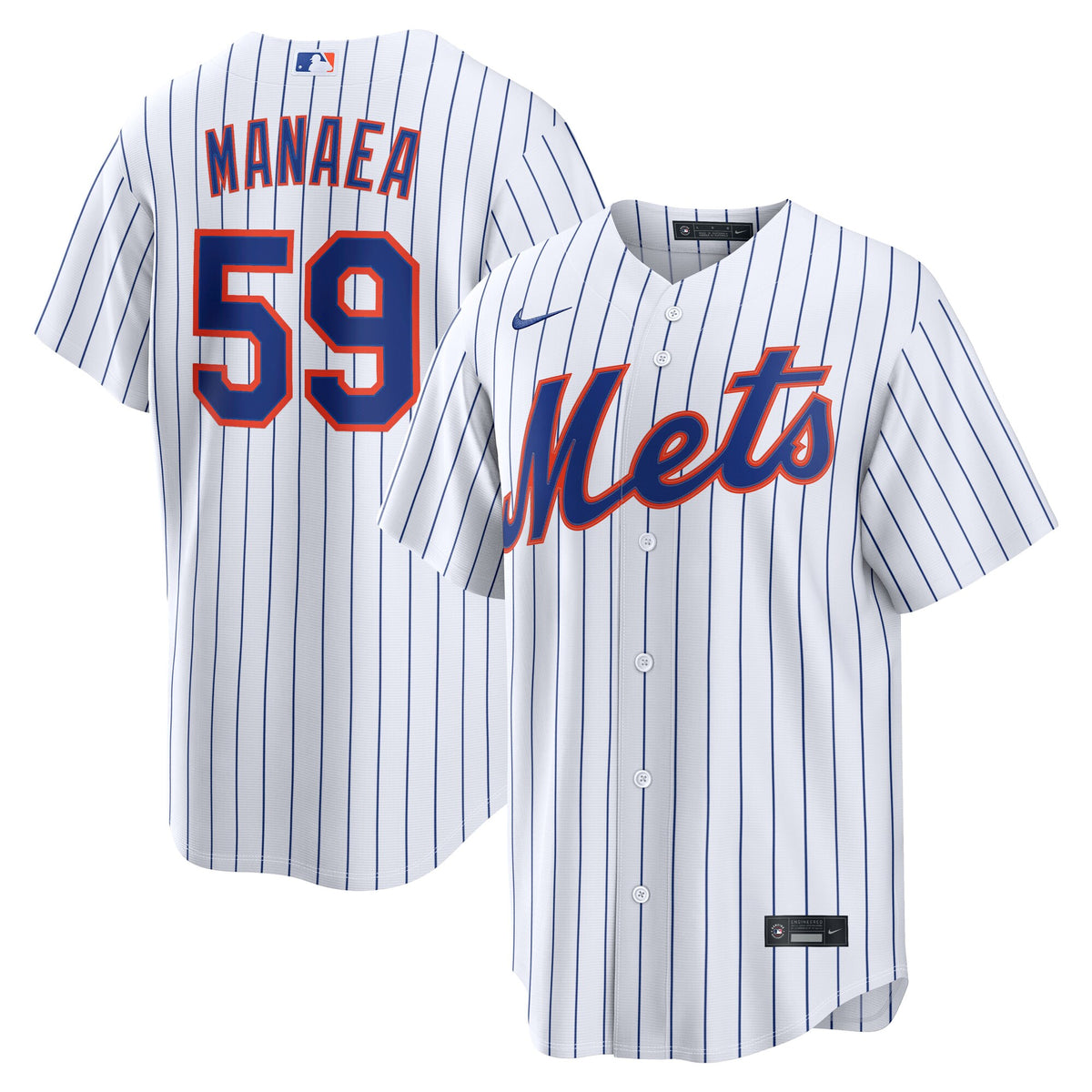New York Mets Sean Manaea White Home Replica Jersey