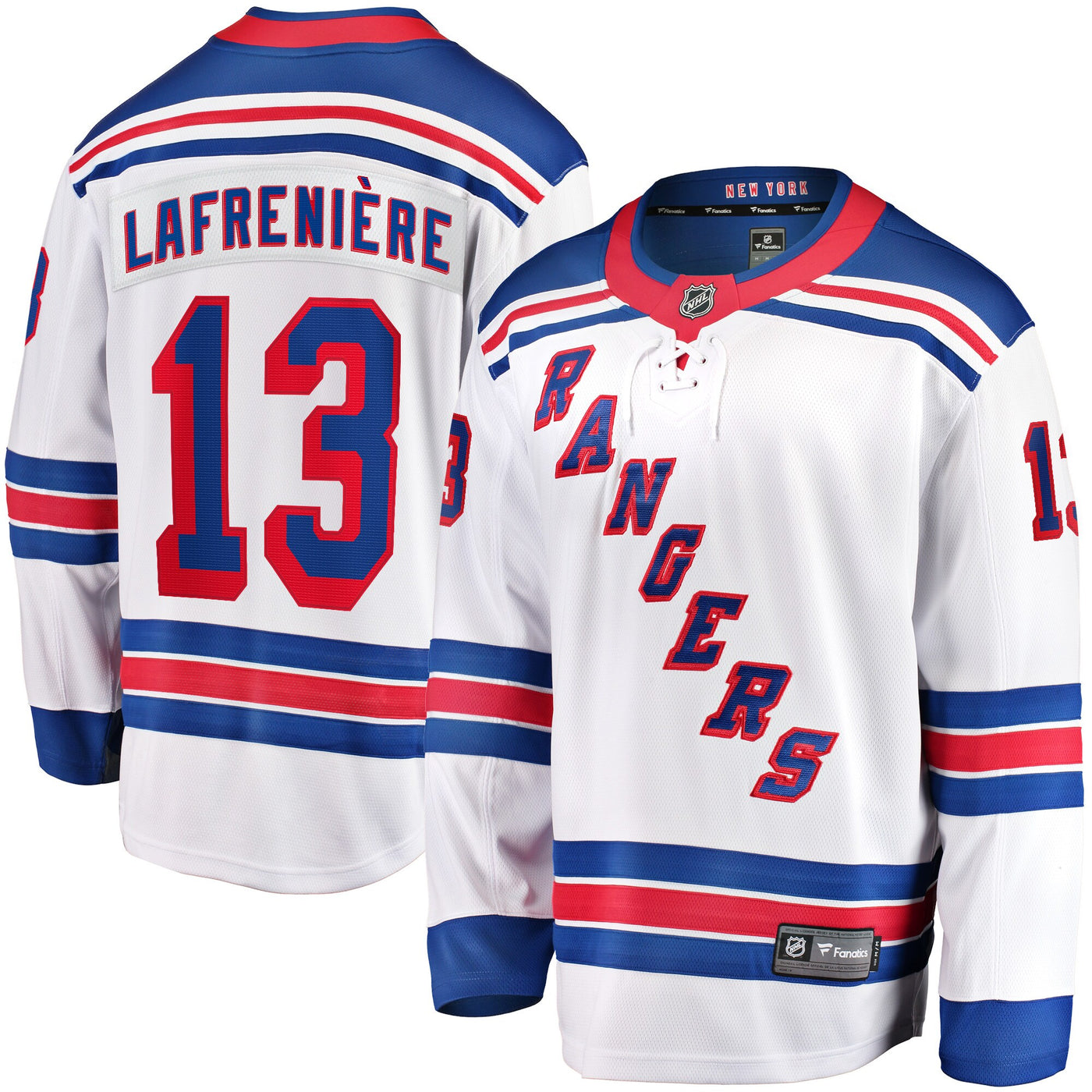 New York Rangers Alexis Lafreniere Fanatics White Breakaway Jersey