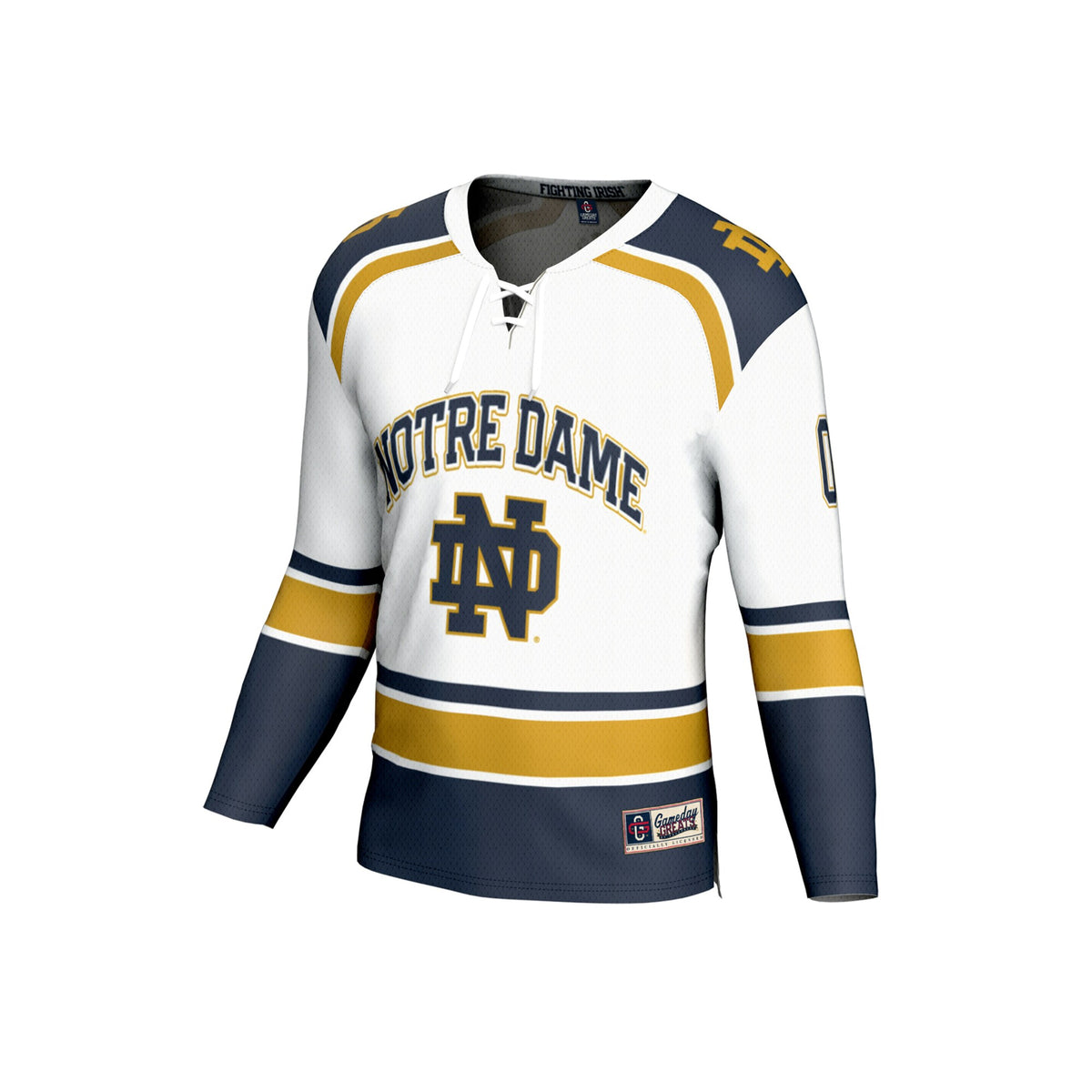 Notre Dame Fighting Irish GameDay Greats Lightweight Hockey NIL Pick-a-Player Fashion Jersey - White