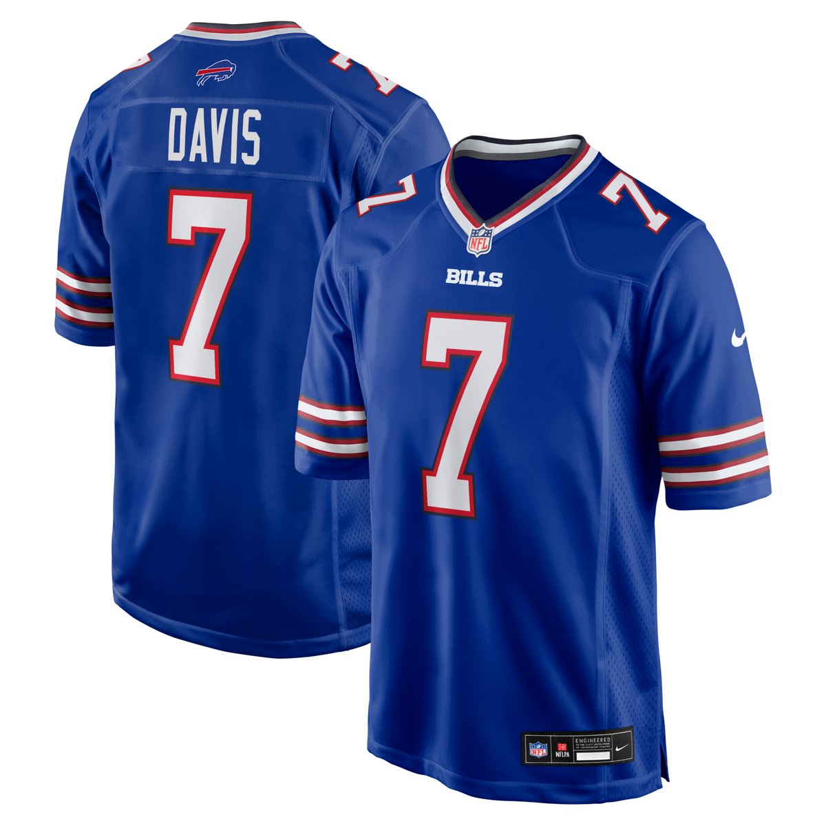 Buffalo Bills Ray Davis Royal Team Game Jersey