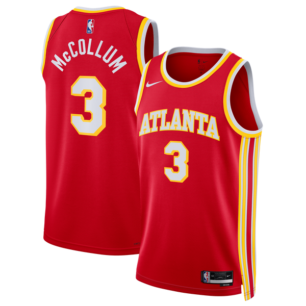 Atlanta Hawks Icon Edition Swingman Jersey - Red - CJ McCollum -