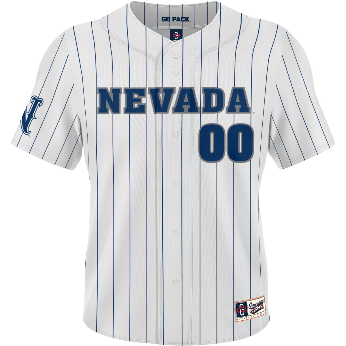 Nevada Wolf Pack GameDay Greats Lightweight Collegiate Baseball Pinstripe NIL Pick-A-Player Fashion Jersey - White