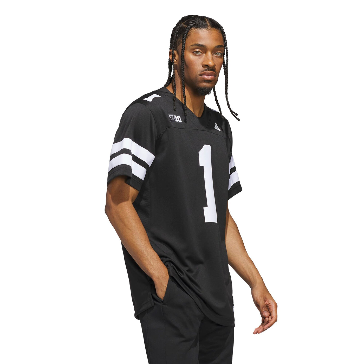 adidas #1 Black Nebraska Huskers Alternate Premier Jersey