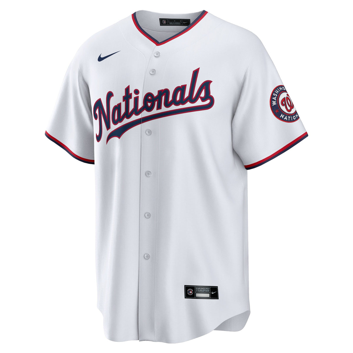 Washington Nationals White Home Blank Replica Jersey