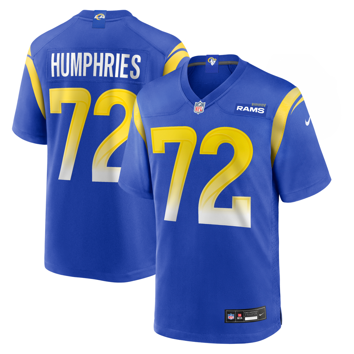 Los Angeles Rams D.J. Humphries Royal Team Game Jersey