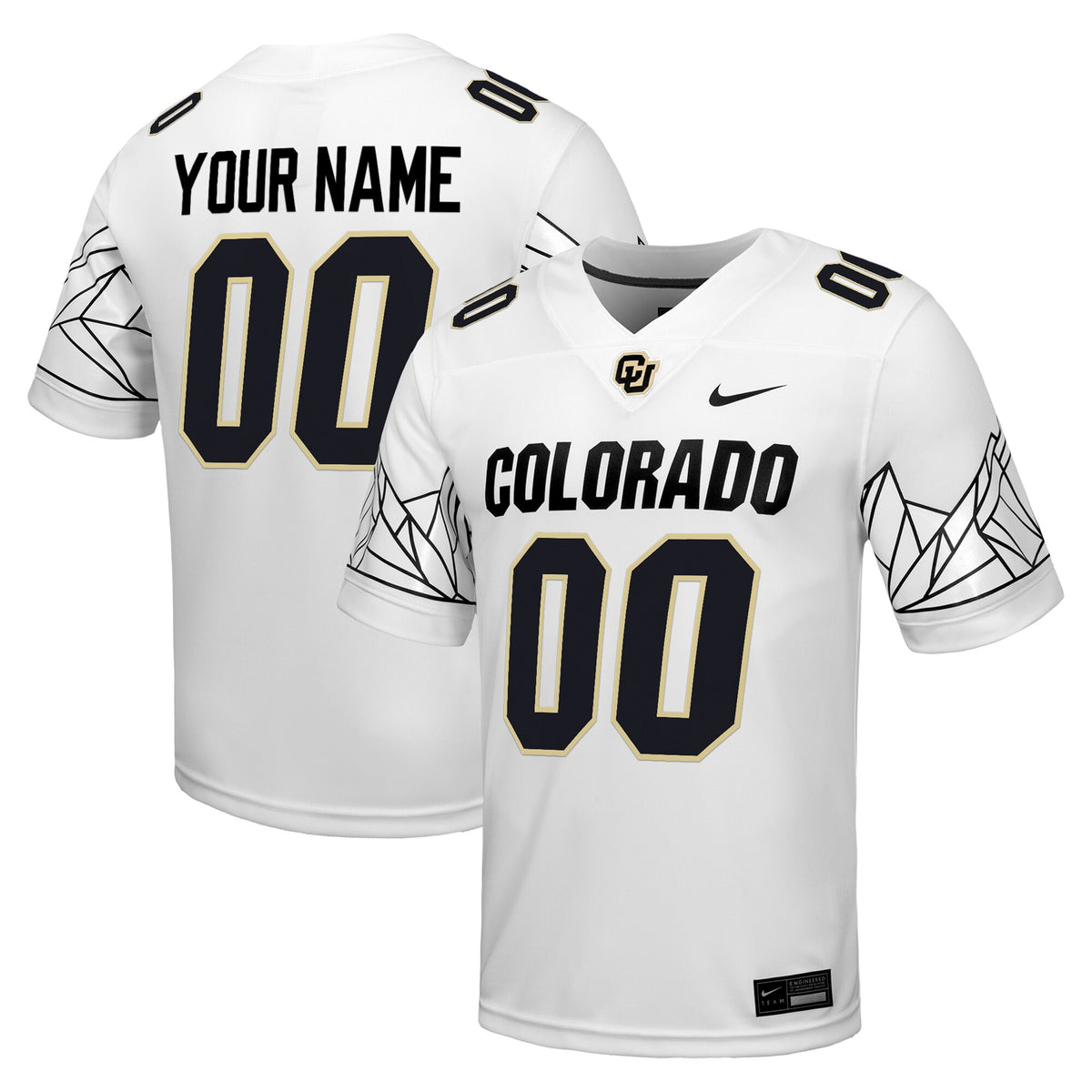 Colorado Buffaloes Custom Football Game Jersey - White