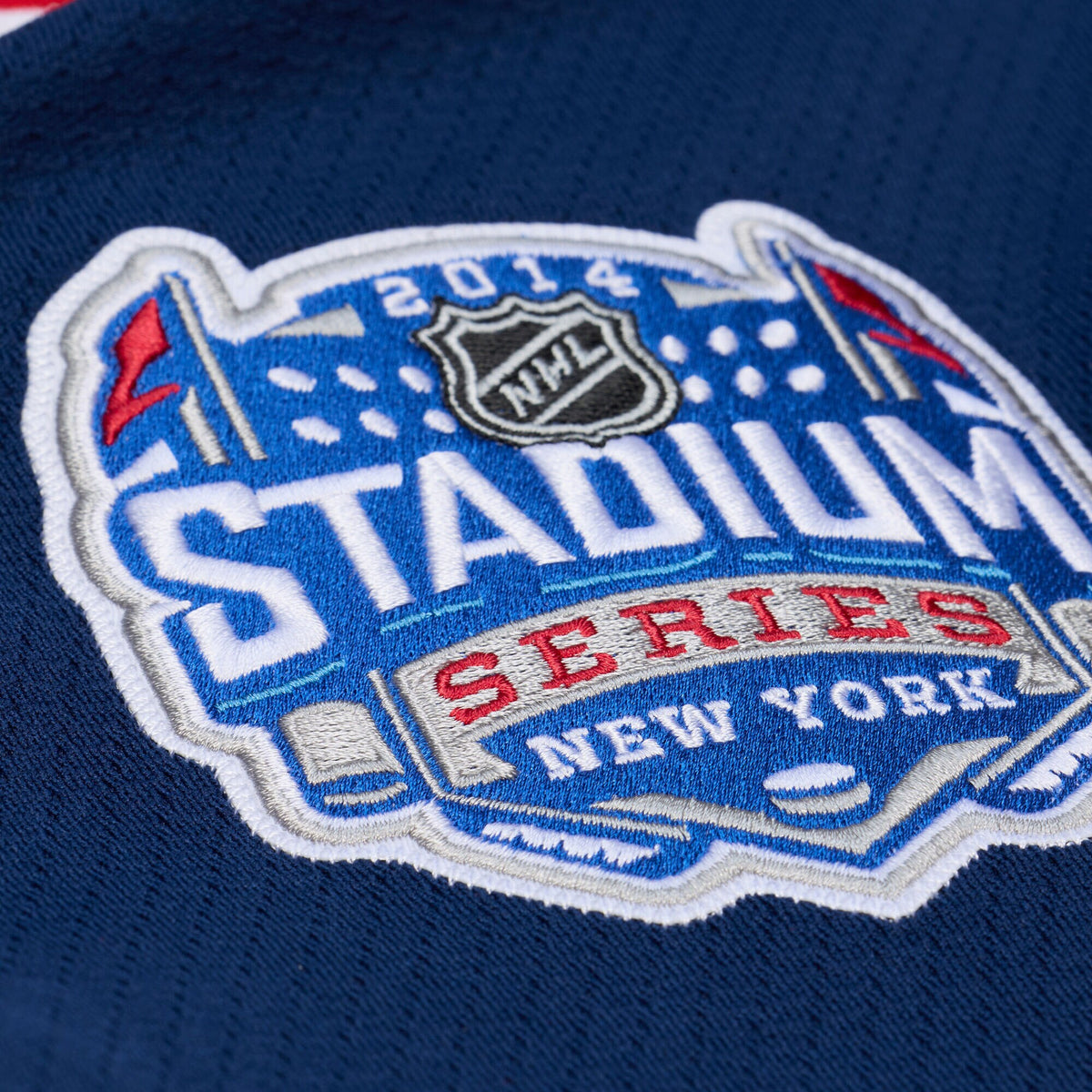 New York Rangers Henrik Lundqvist Mitchell & Ness White 2014 NHL Stadium Series Power Play Jersey