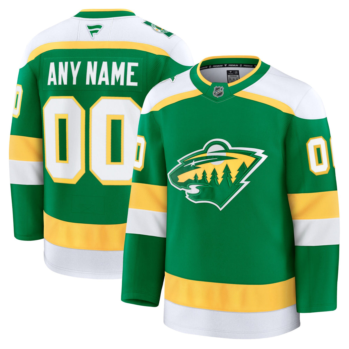 Minnesota Wild Fanatics Green Alternate Premium Custom Jersey