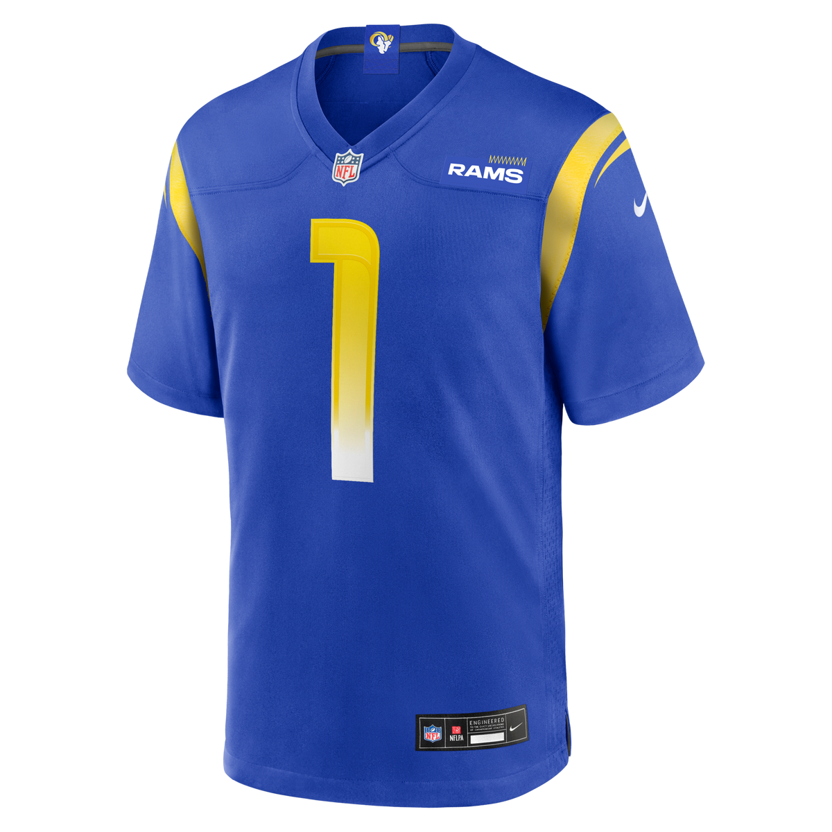 Los Angeles Rams Number 1 Dad Royal Game Jersey