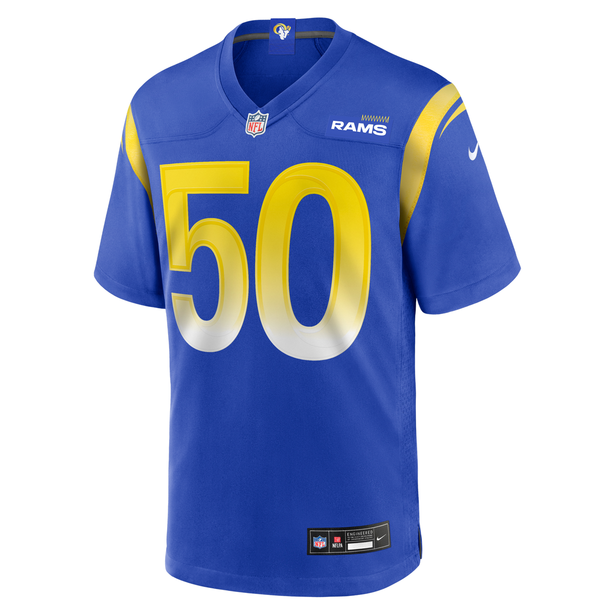 Los Angeles Rams Beaux Limmer Royal Team Game Jersey