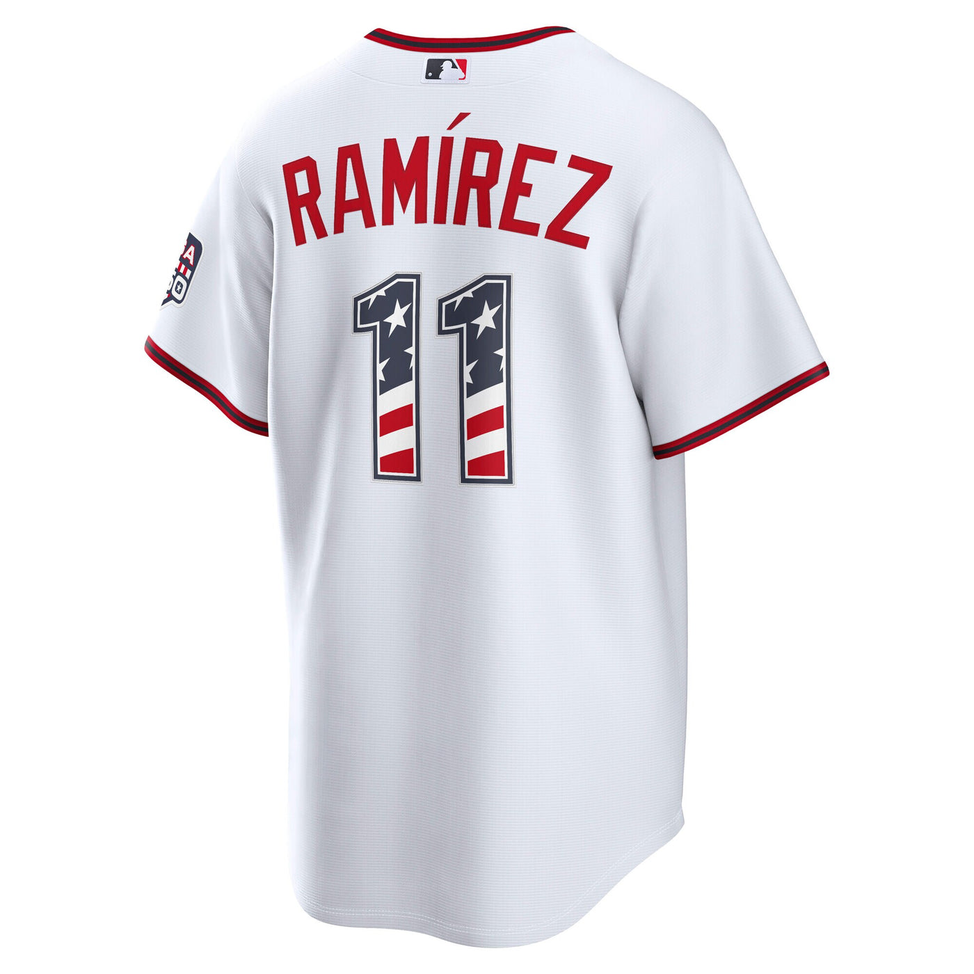 Fourth of July Cleveland Guardians José Ramírez Nike White USA 250 Stadium Jersey