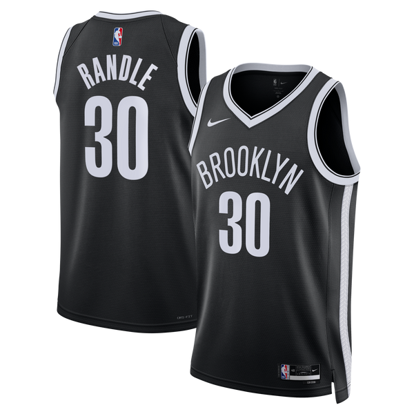 Brooklyn Nets Nike Icon Swingman Jersey- Black - Julius Randle