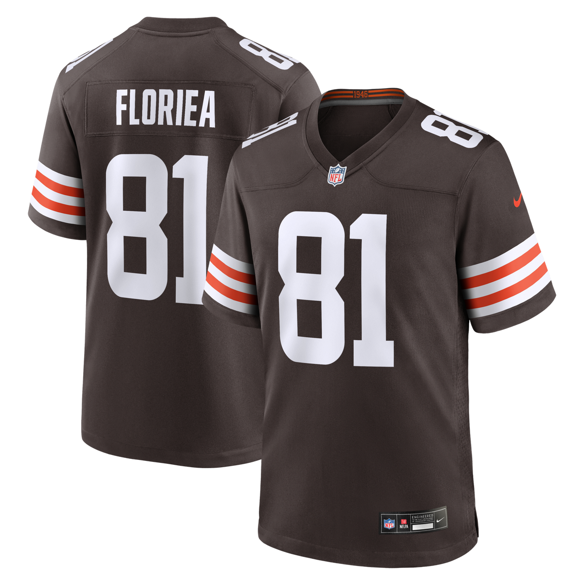 Cleveland Browns Luke Floriea Brown Team Game Jersey