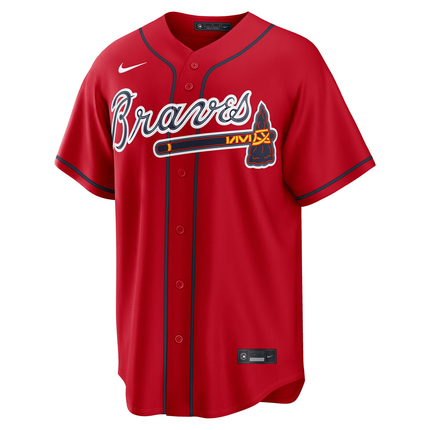 Atlanta Braves Ronald Acuña Jr. Nike Red Alternate 2 Replica Jersey