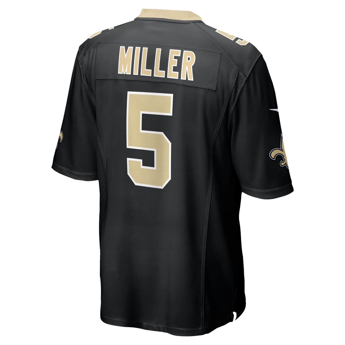 New Orleans Saints Kendre Miller Black Team Game Jersey