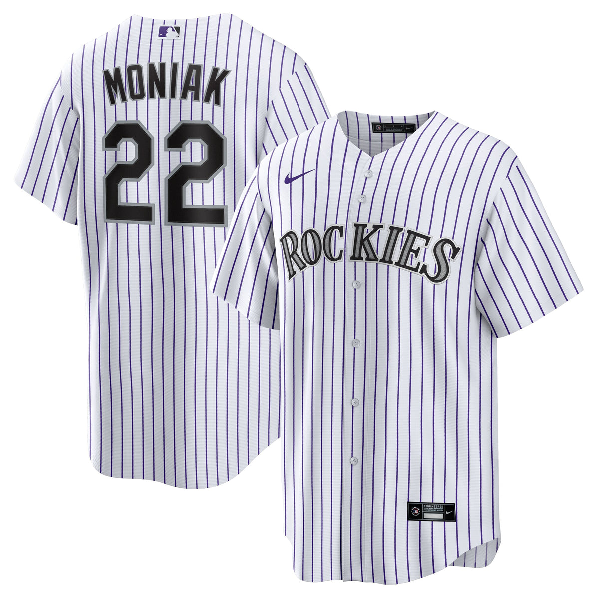 Colorado Rockies Mickey Moniak White Home Replica Jersey