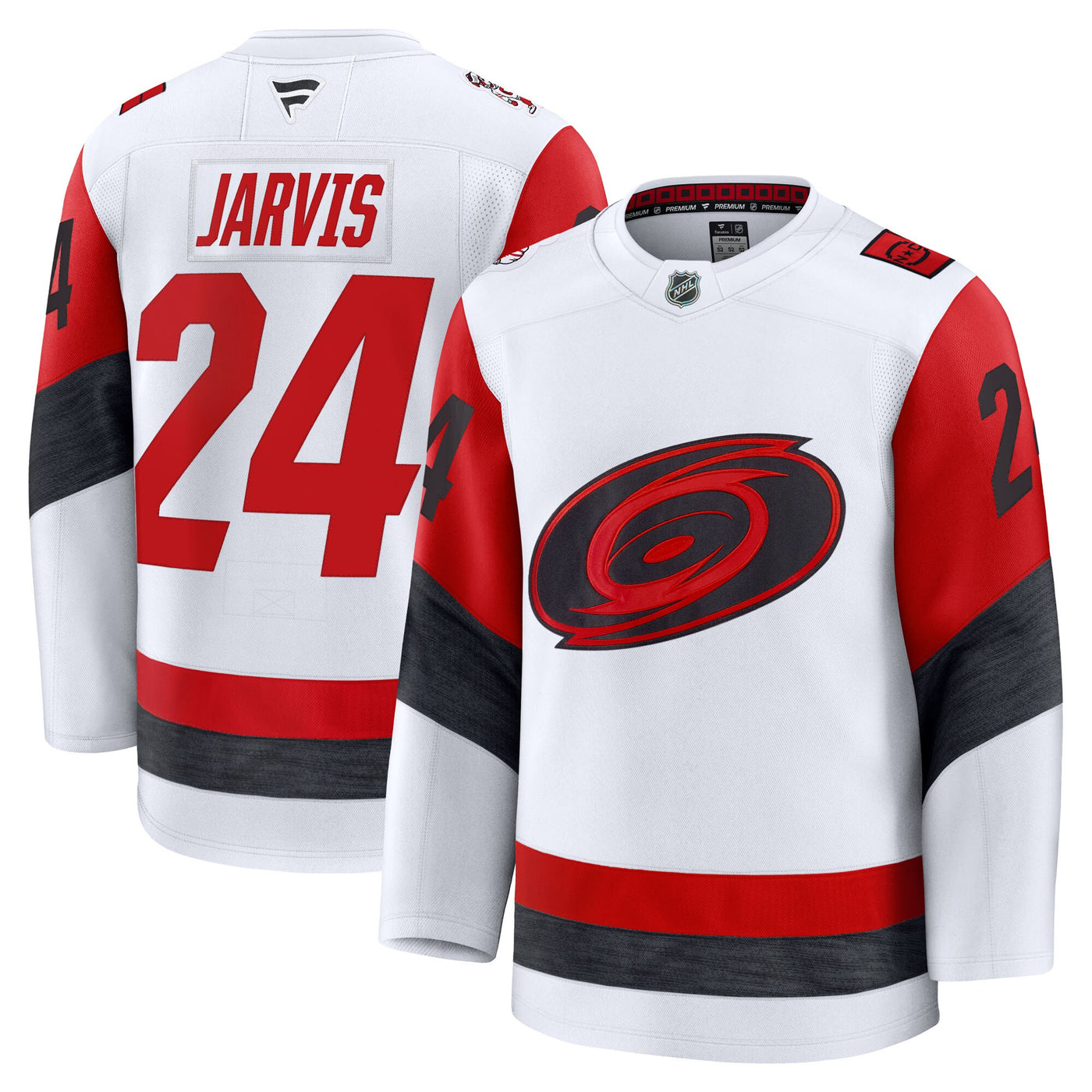 Carolina Hurricanes Seth Jarvis Fanatics White Away Premium Jersey