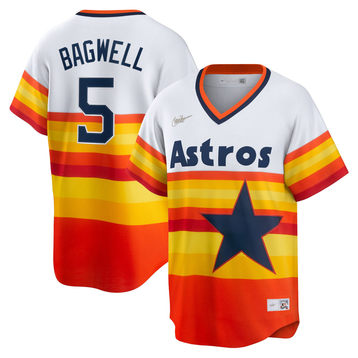 Houston Astros Jeff Bagwell White Home Cooperstown Collection Player Jersey