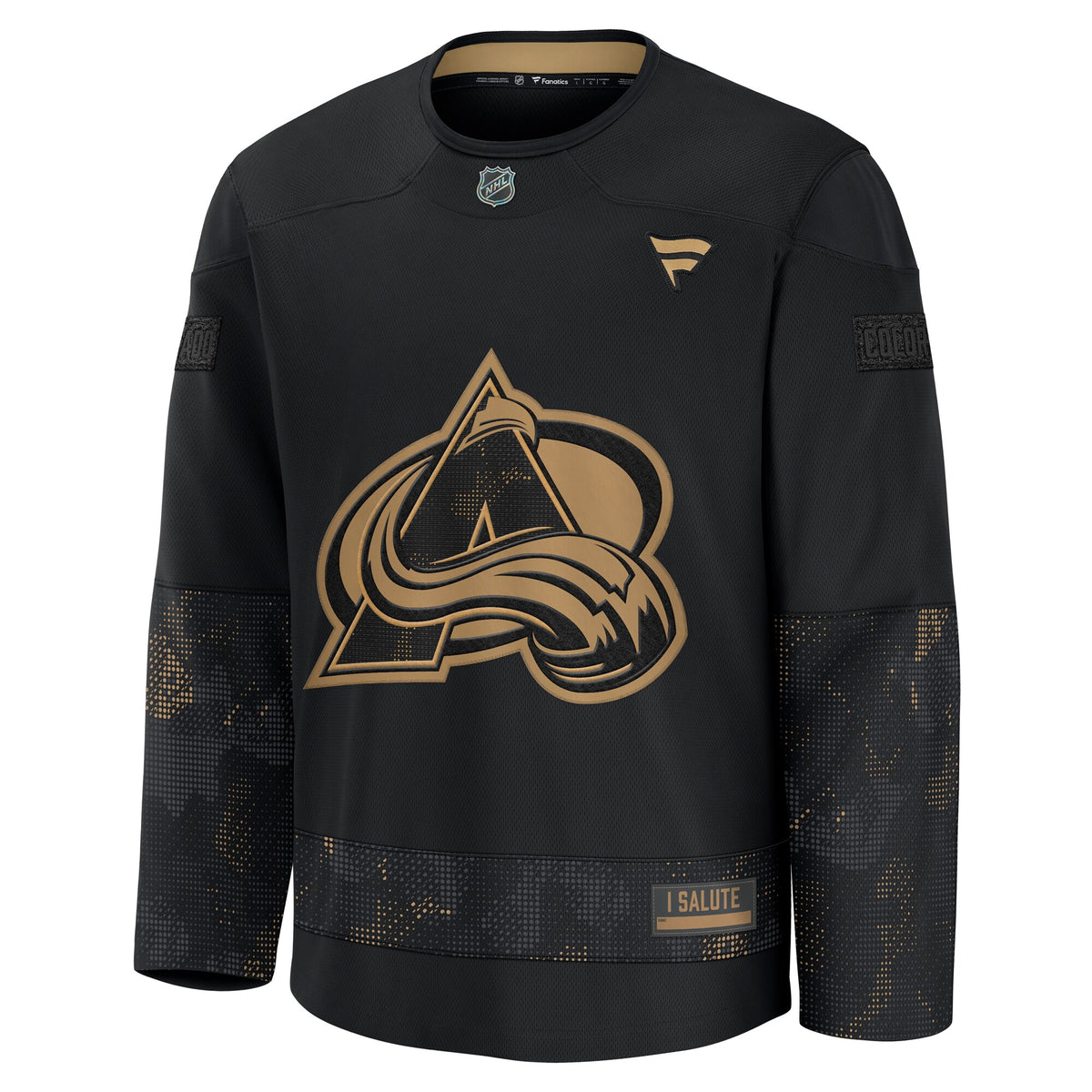 Colorado Avalanche Fanatics Black 2024 Military Appreciation Practice Jersey