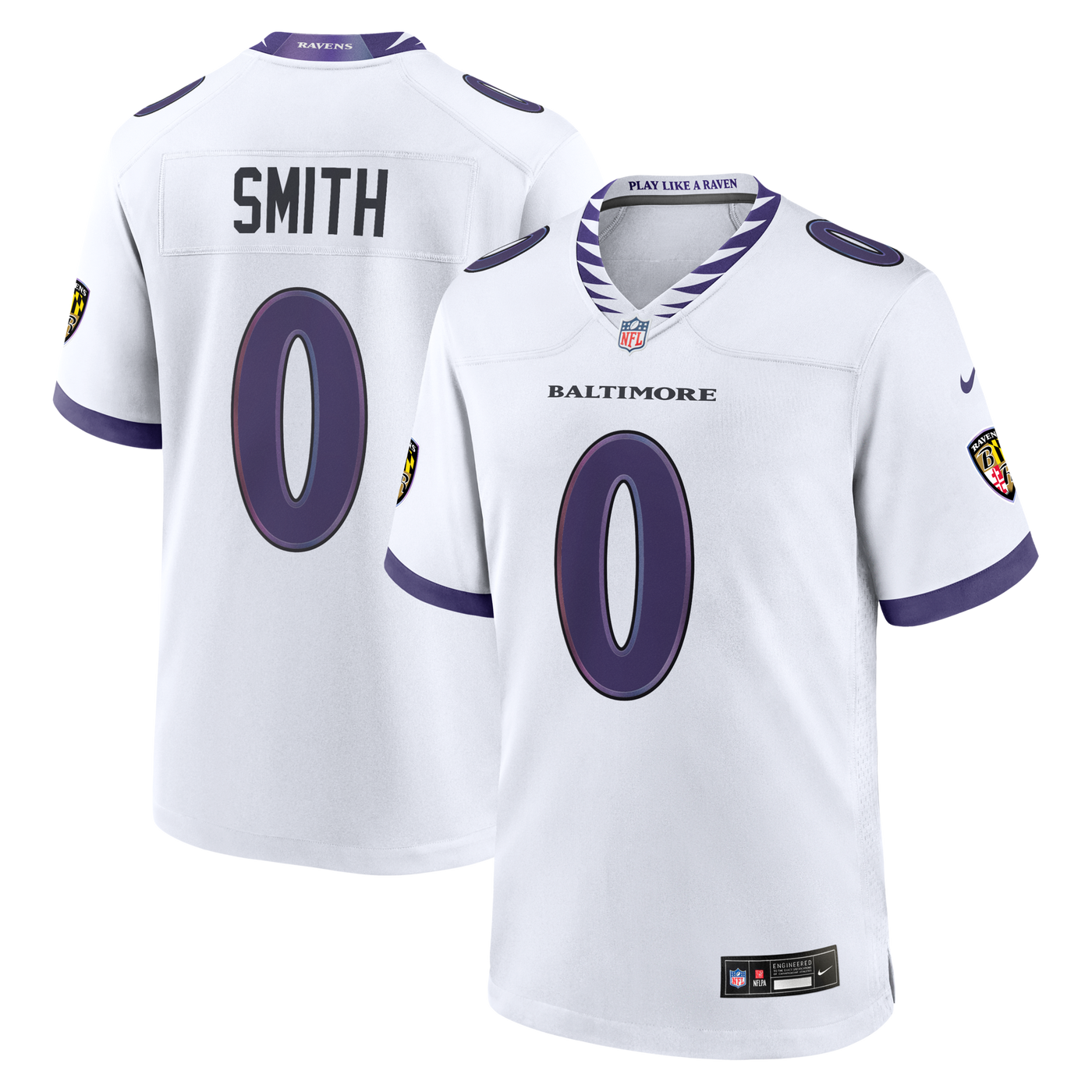 Baltimore Ravens Roquan Smith Nike White Game Jersey