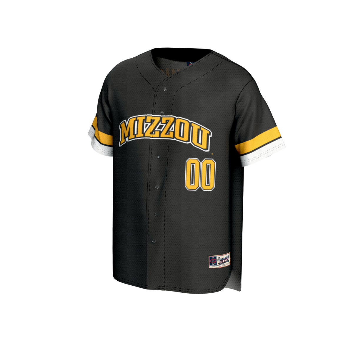 Missouri Tigers GameDay Greats NIL Pick-A-Player Lightweight Baseball Jersey - Black