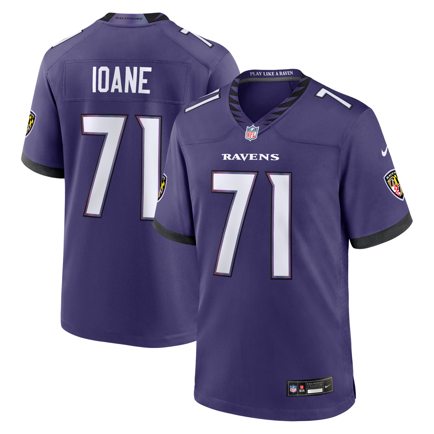 Baltimore Ravens Olaivavega Ioane Nike Purple 2026 NFL Draft First Round Pick No. 14 Team Game Jersey