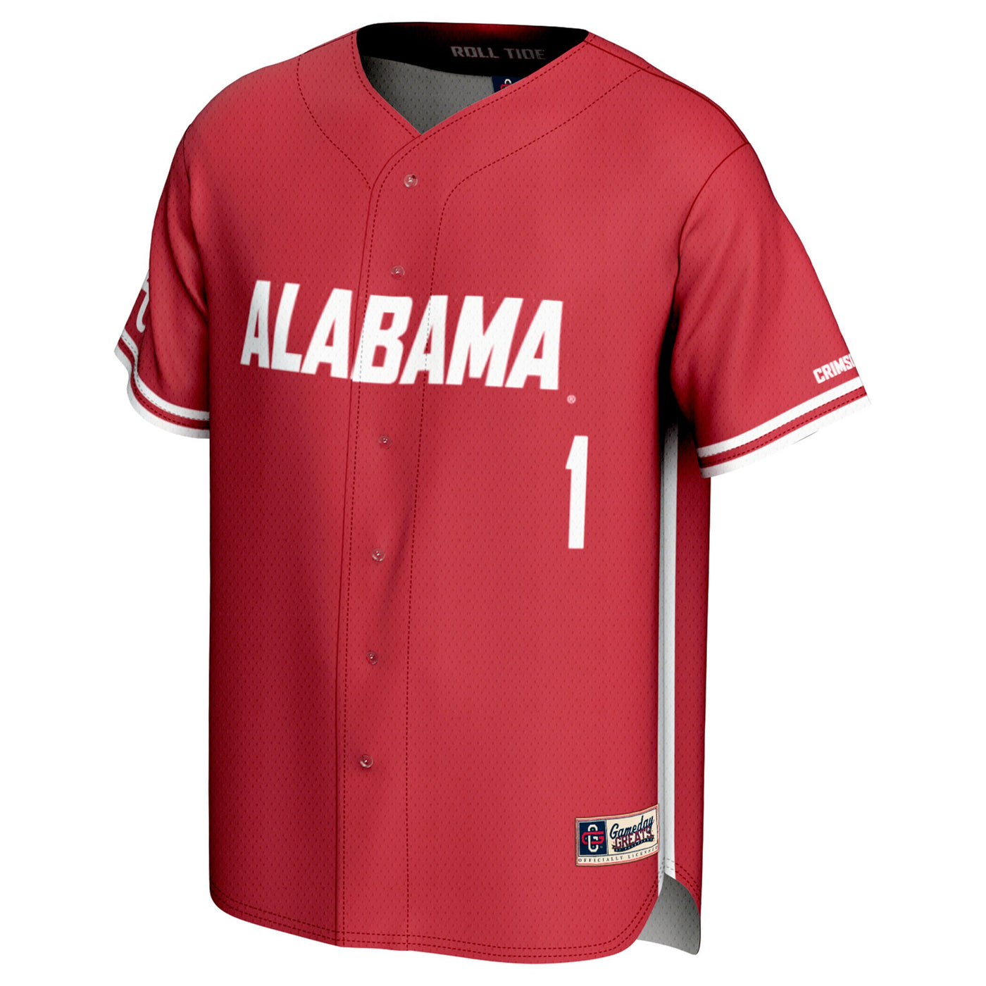 GameDay Greats #1 Crimson Alabama Crimson Tide Lightweight Baseball Fashion Jersey