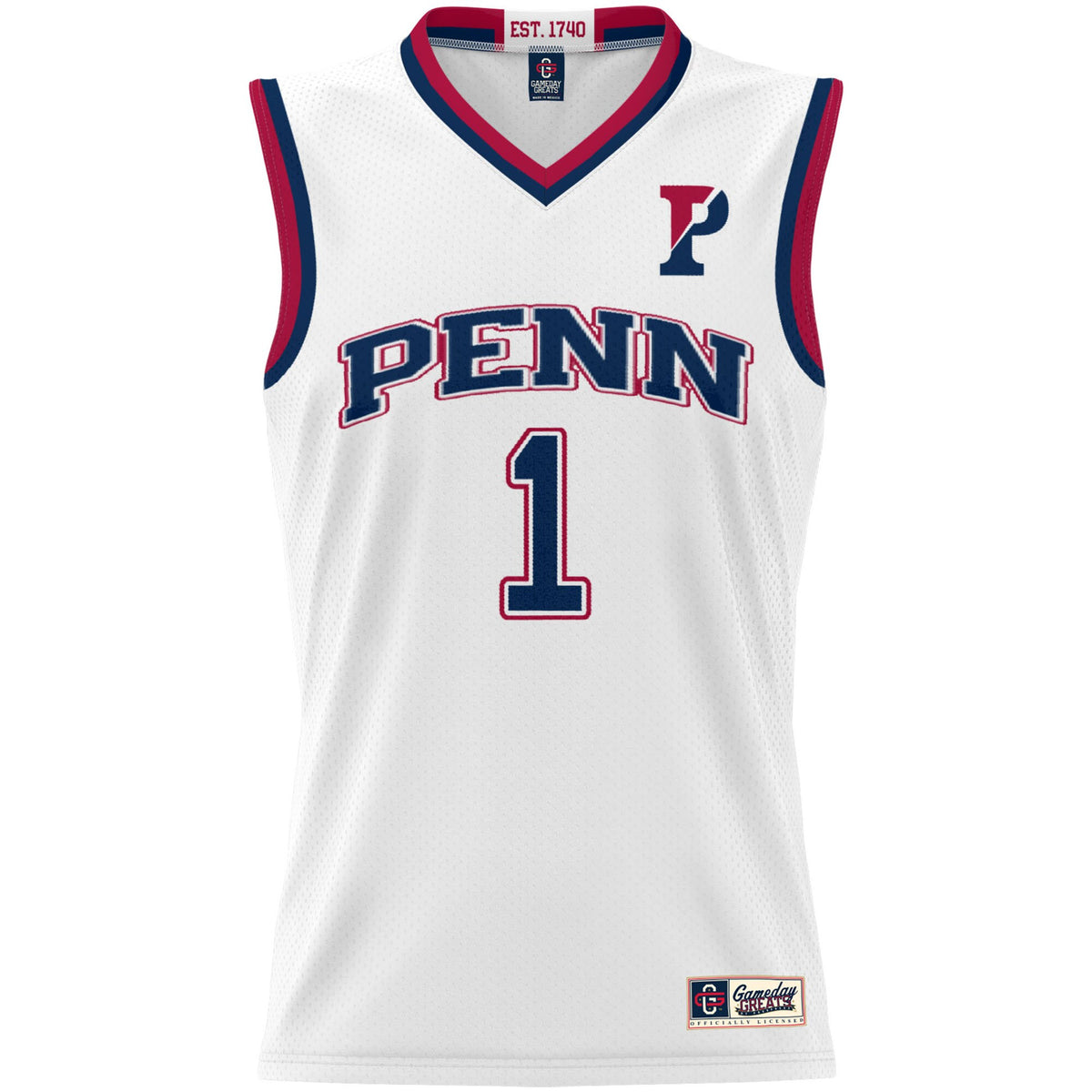 #1 Pennsylvania Quakers GameDay Greats Lightweight Basketball Jersey - White