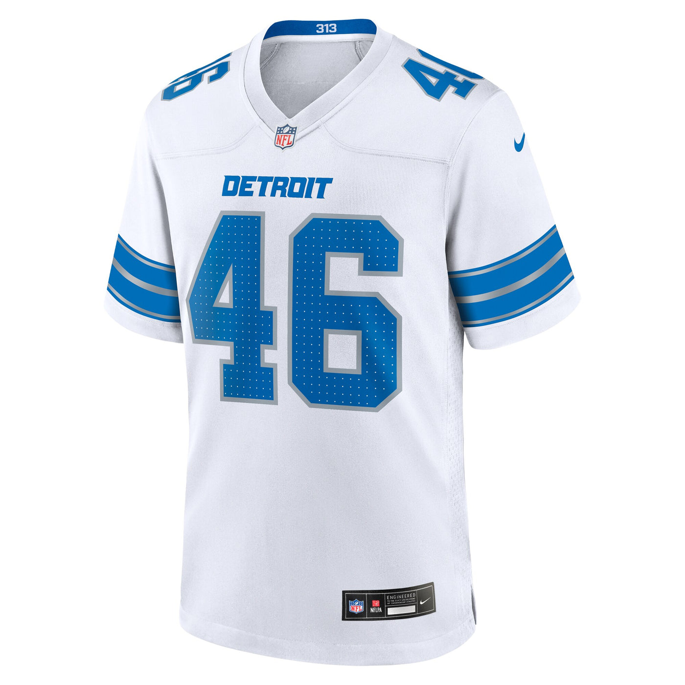 Detroit Lions Jack Campbell Nike White White Game Jersey