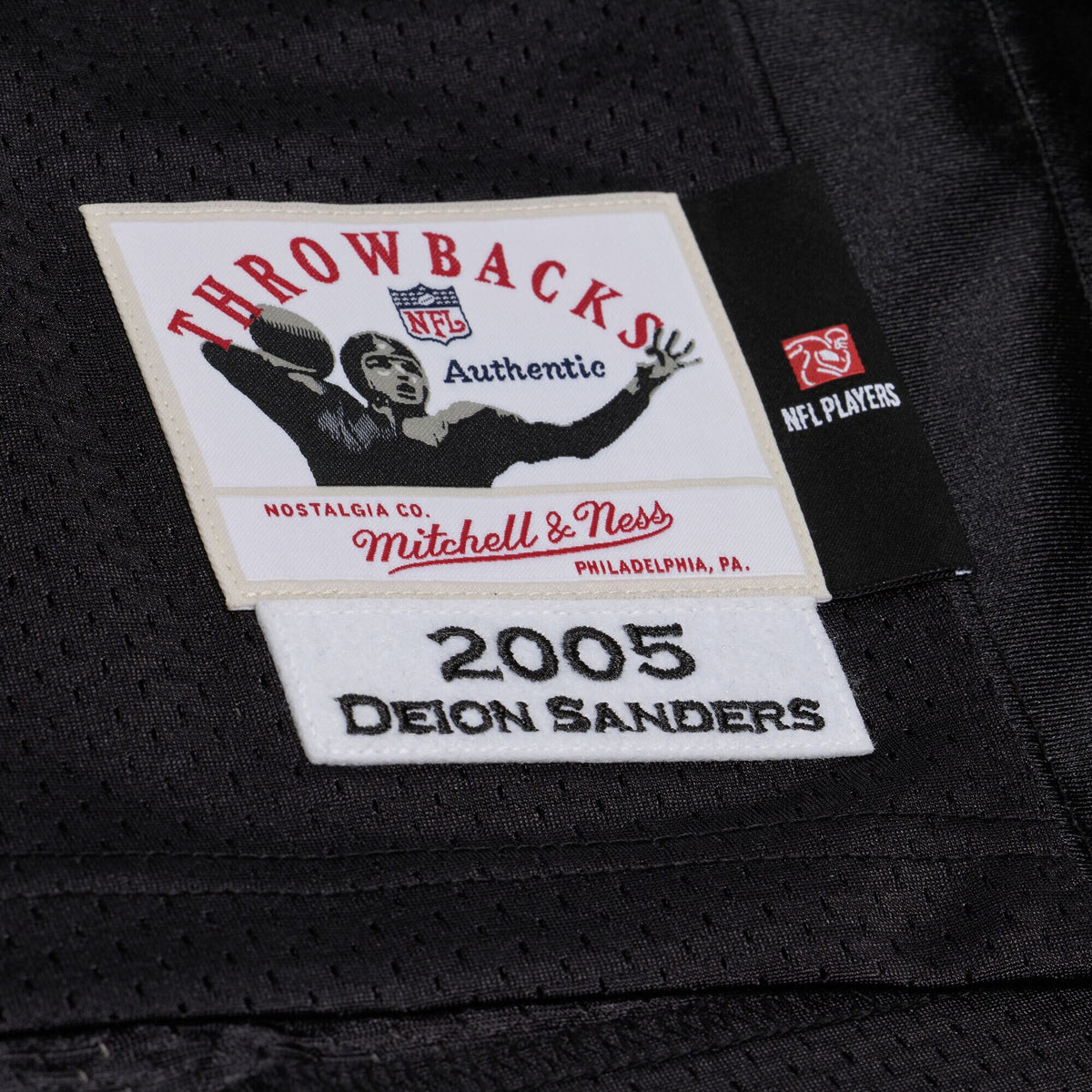 Baltimore Ravens Deion Sanders Mitchell & Ness Black 2005 Authentic Throwback Jersey