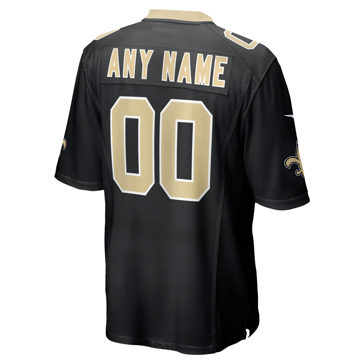 New Orleans Saints Black Custom Game Jersey