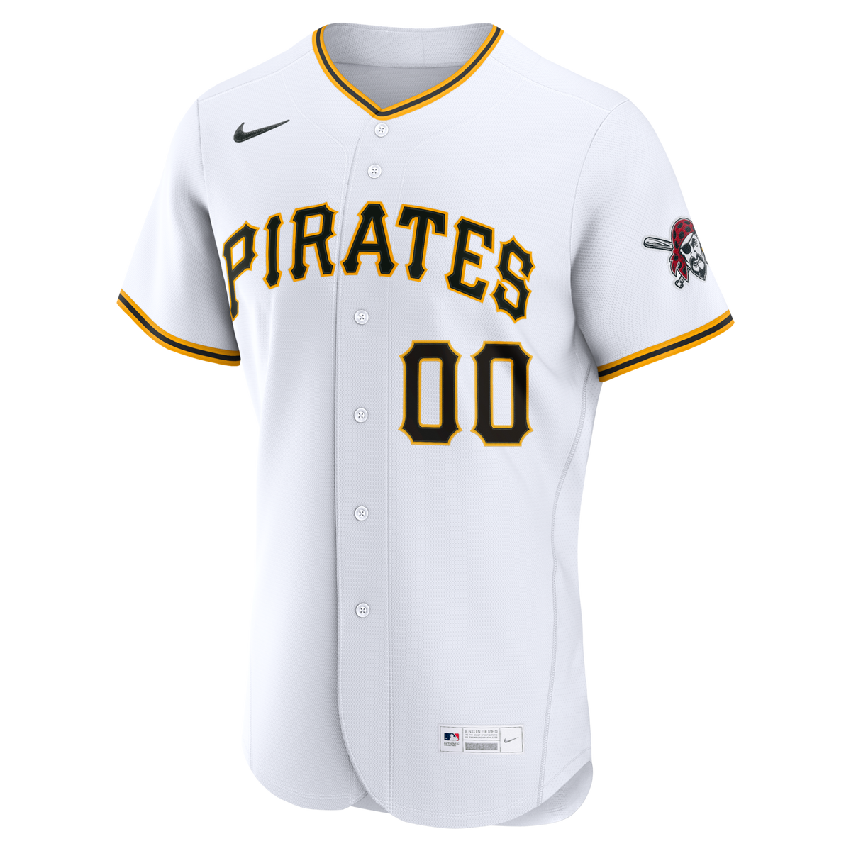 Pittsburgh Pirates White Home Authentic Custom Jersey