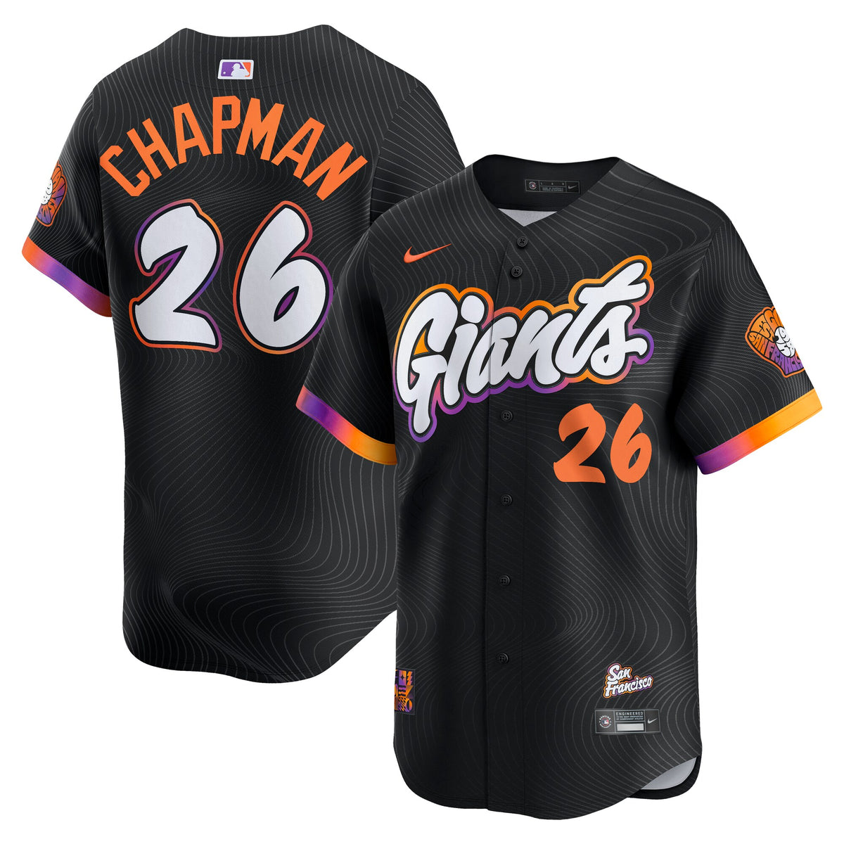San Francisco Giants Matt Chapman Anthracite 2025 City Connect Limited Jersey