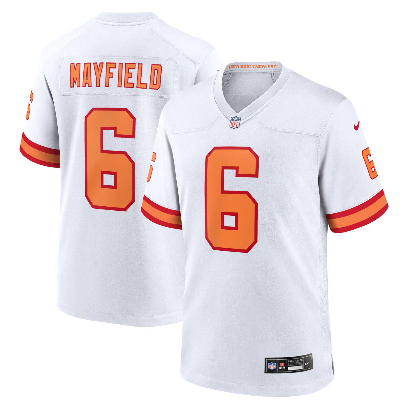 '76 Tampa Bay Buccaneers Baker Mayfield Nike White Player Game Jersey