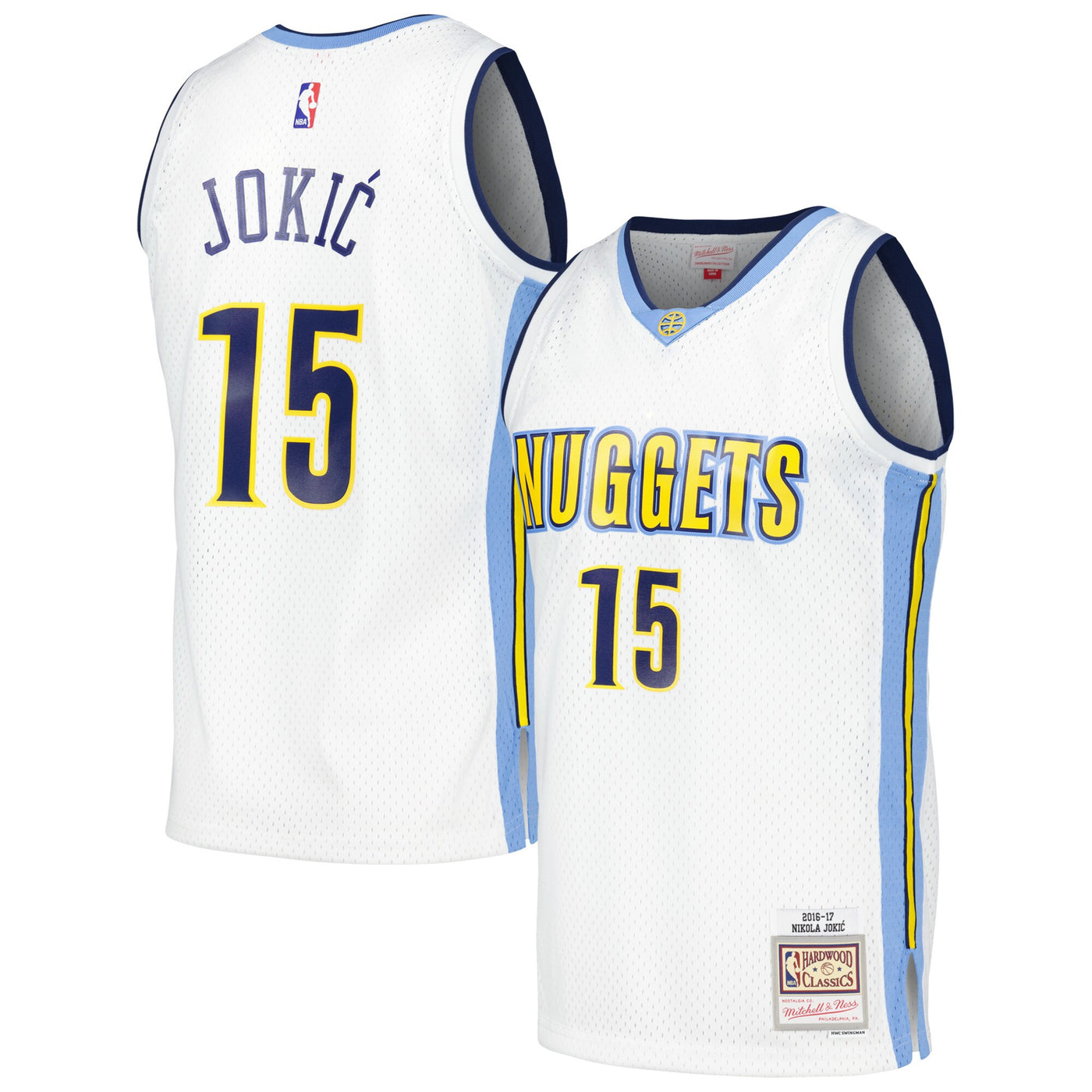 Mitchell & Ness Nikola Jokic White Denver Nuggets 2016/17 Throwback Swingman Jersey