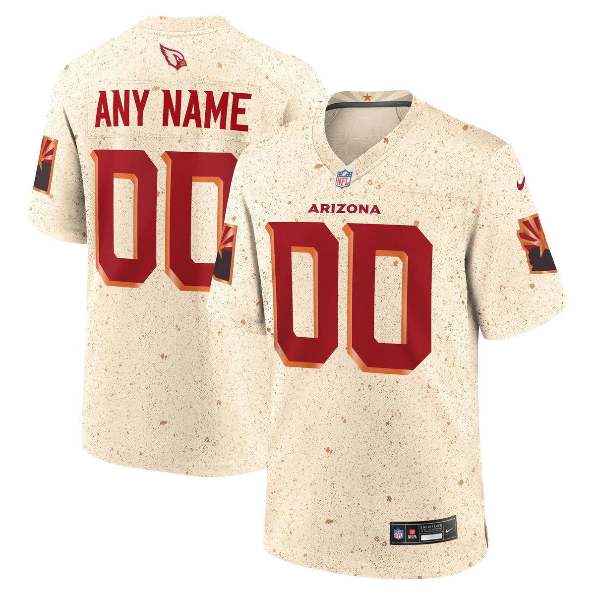 Arizona Cardinals Natural 2025 Rivalries Collection Custom Game Jersey