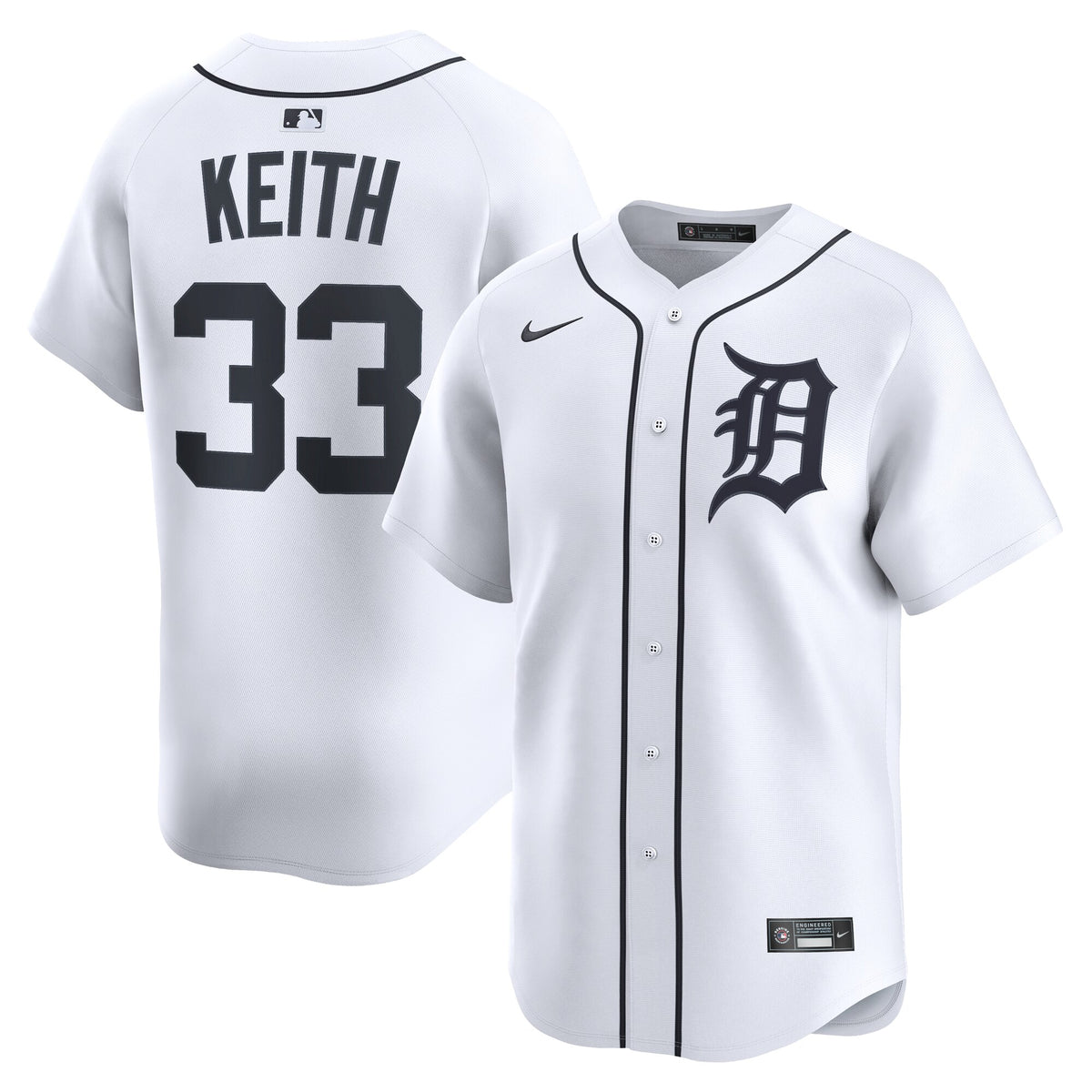 Detroit Tigers Colt Keith White Home Limited Player Jersey
