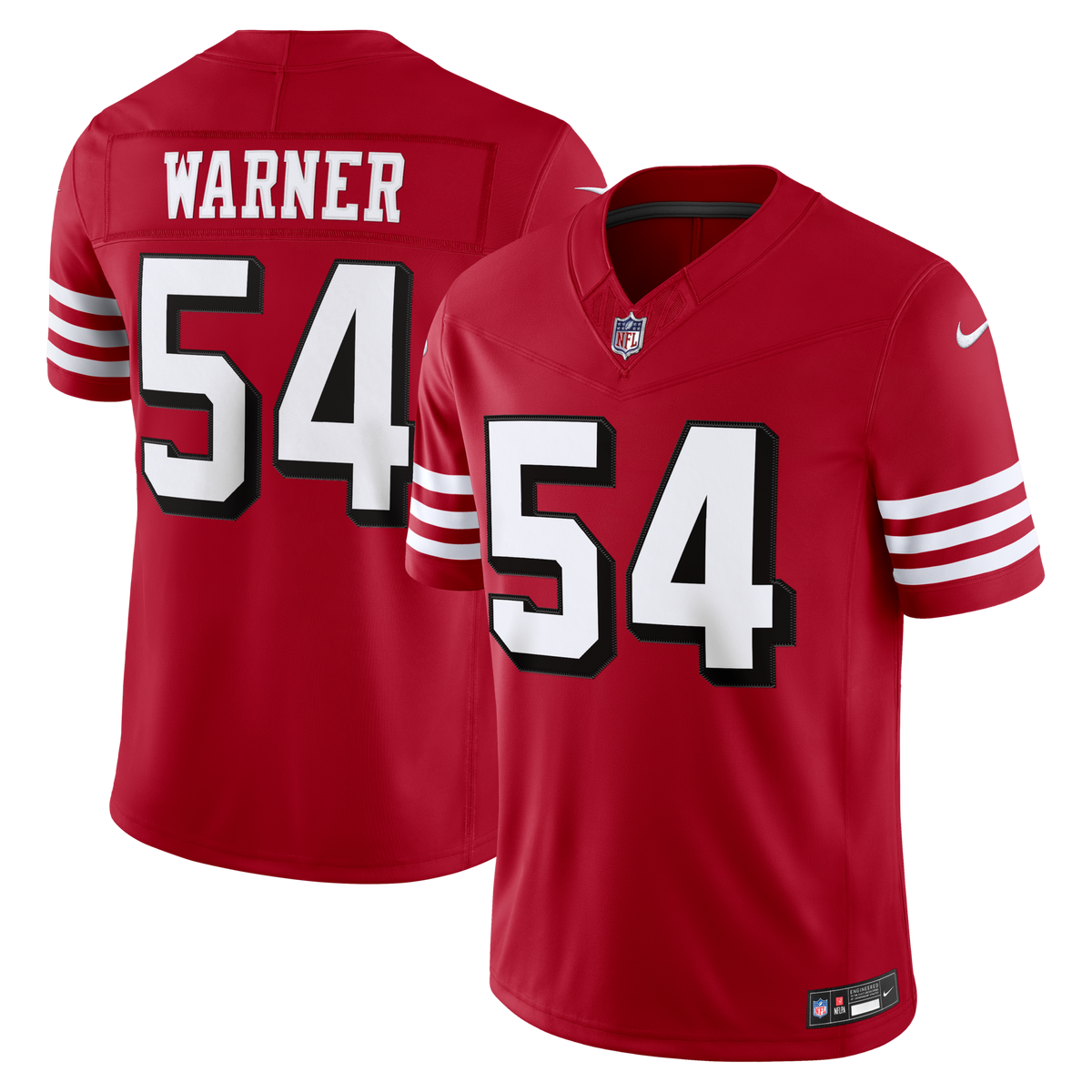 San Francisco 49ers Fred Warner Scarlet Alternate Vapor F.U.S.E. Stitched Limited Jersey