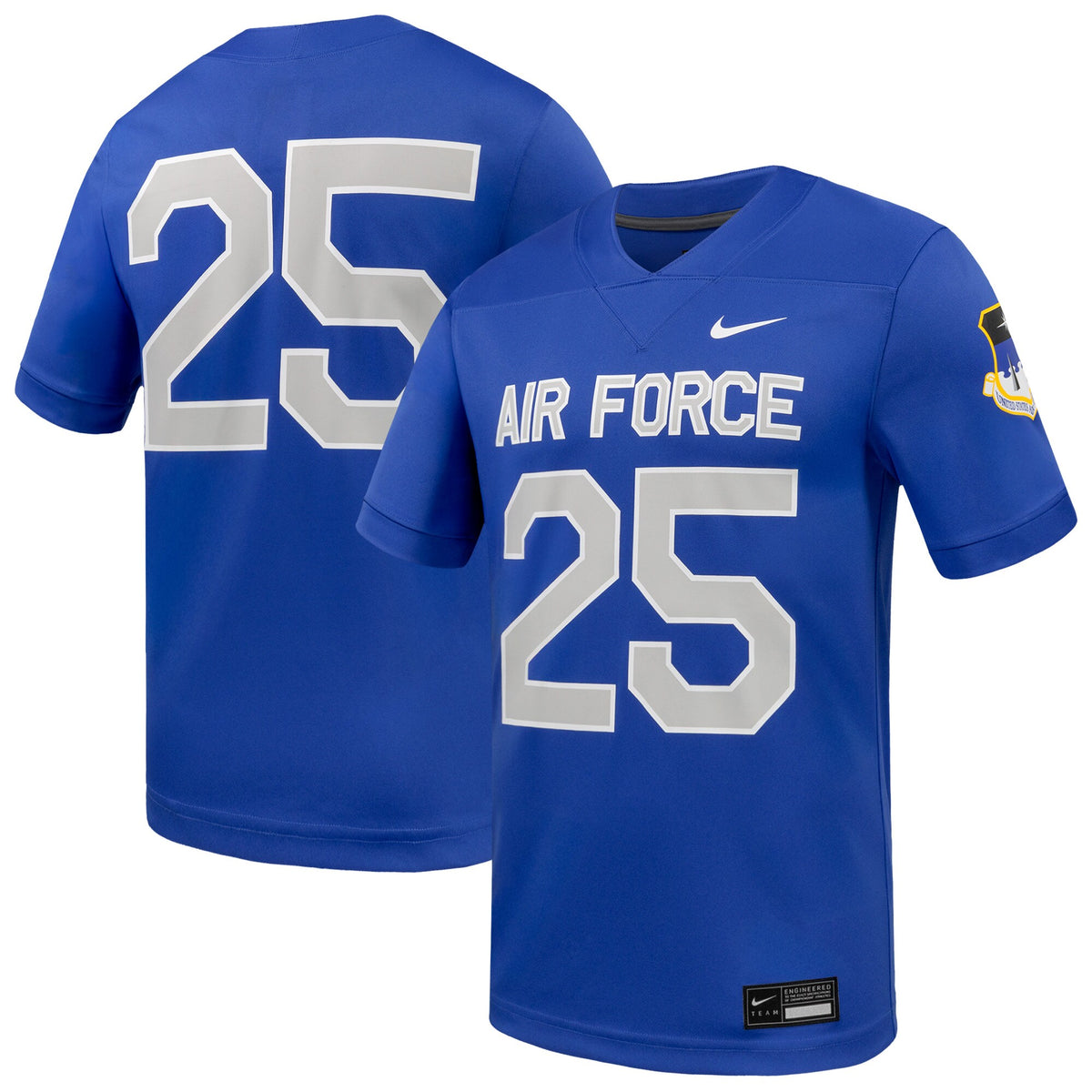 #25 Air Force Falcons Game Football Jersey - Royal