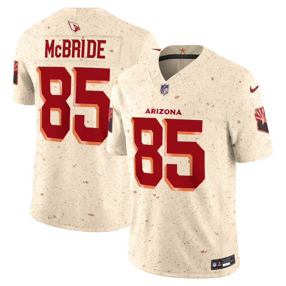 Arizona Cardinals Trey McBride Natural 2025 Rivalries Collection Stitched Limited Jersey