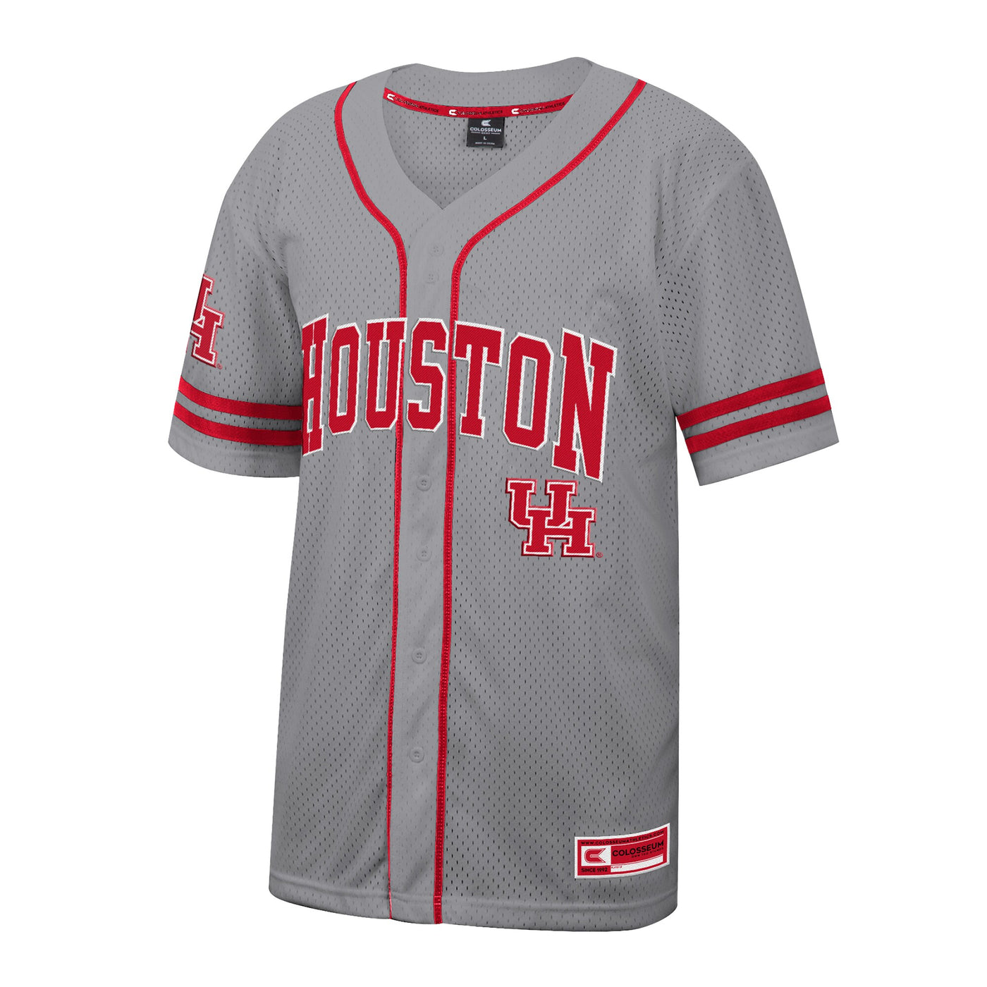 Colosseum Gray Houston Cougars Free Spirited Baseball Jersey