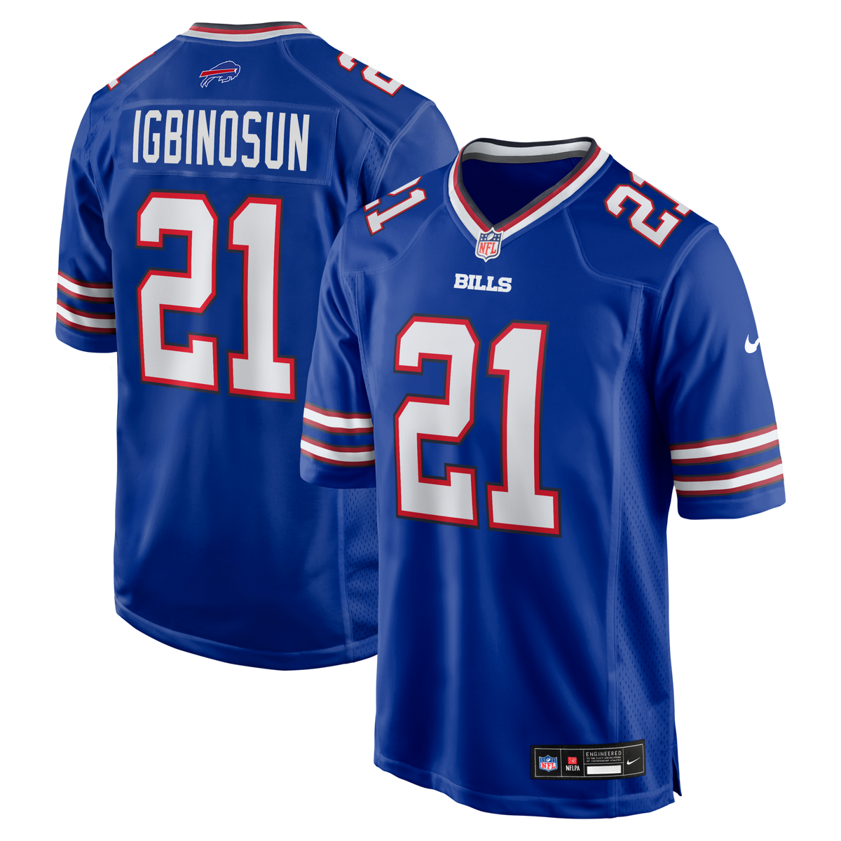 Buffalo Bills Davison Igbinosun Royal Team Game Jersey