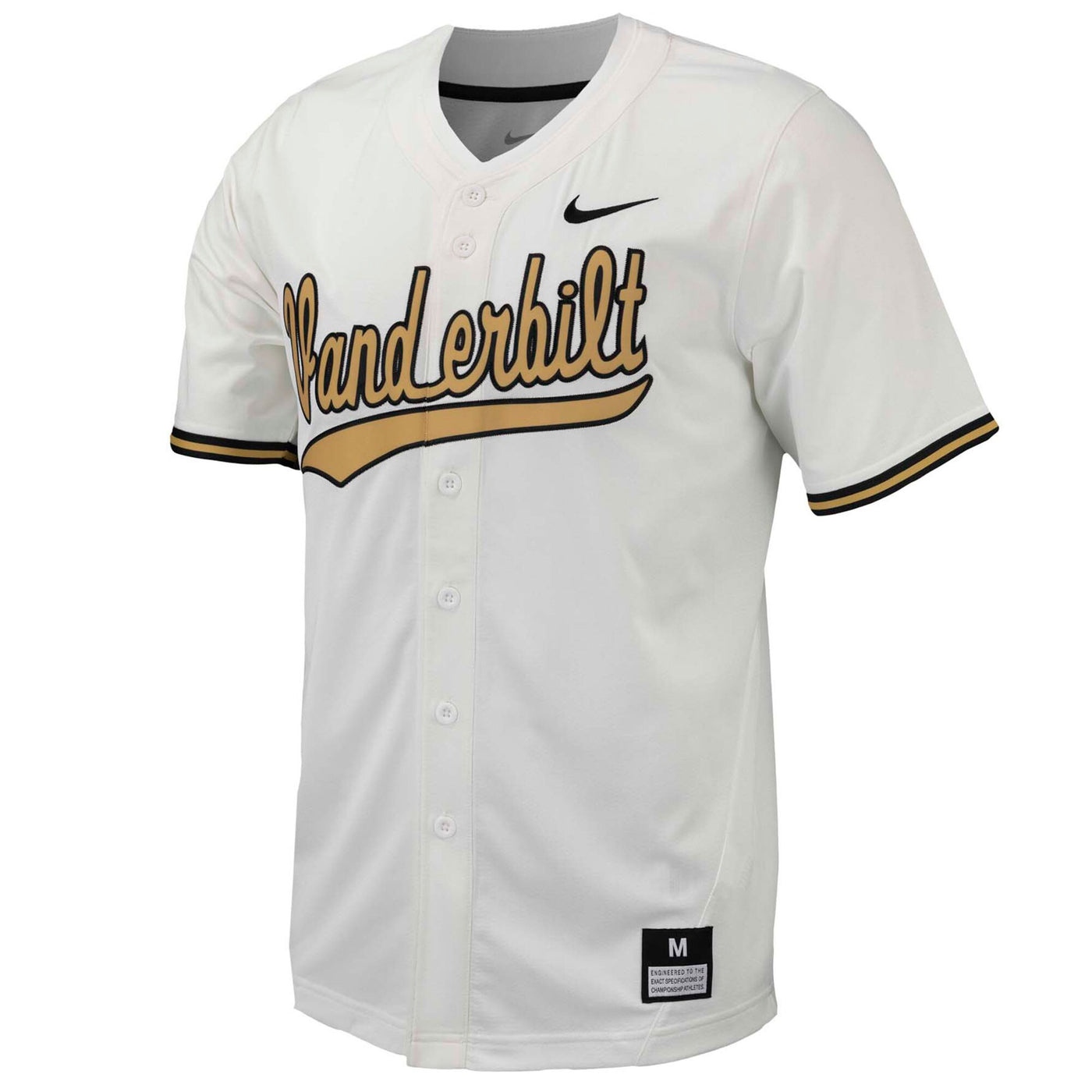 Nike White Vanderbilt Commodores Replica Full-Button Baseball Jersey