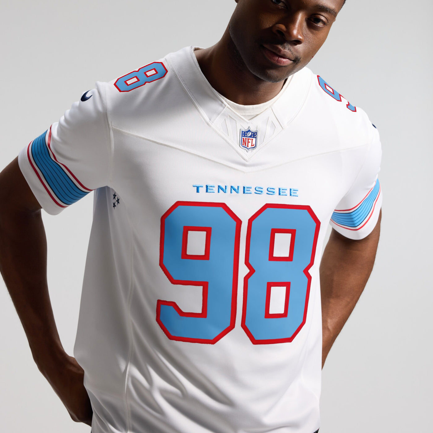 Tennessee Titans Jeffery Simmons Nike White Vapor F.U.S.E. Stitched Limited Jersey