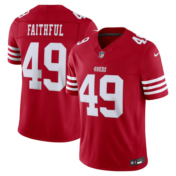 San Francisco 49ers The Faithful Nike Scarlet Team Vapor F.U.S.E. Stitched Limited Jersey