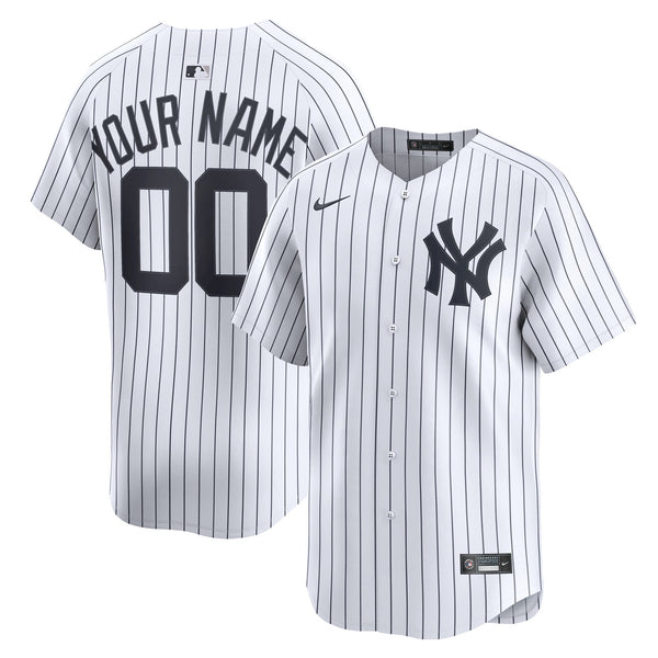 New York Yankees White Home Limited Custom Jersey