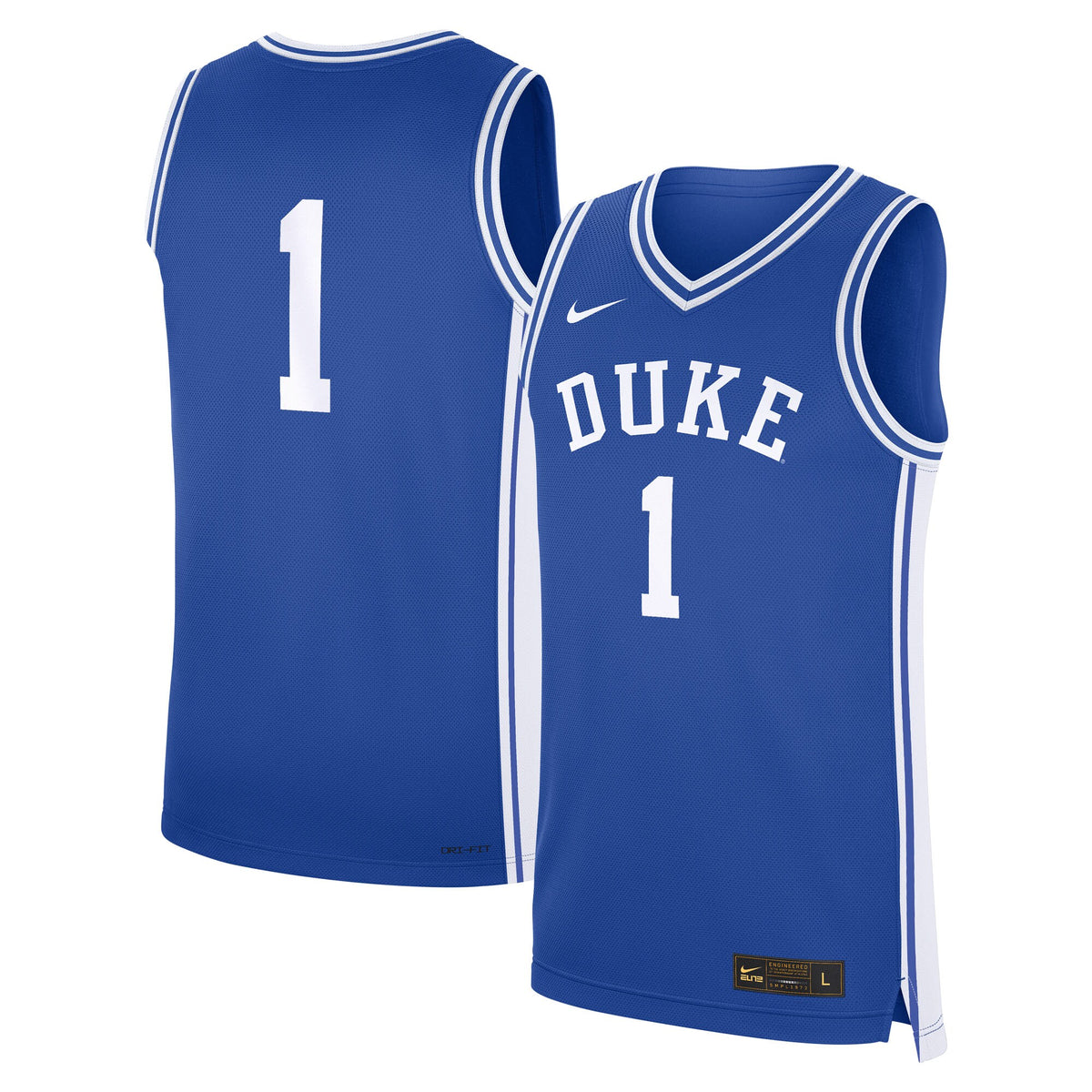 #1 Duke Blue Devils Road Replica Jersey - Royal