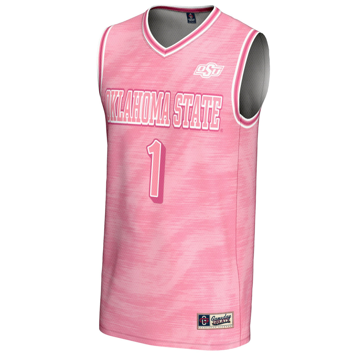 #1 Oklahoma State Cowboys GameDay Greats Lightweight Basketball Fashion Jersey - Pink