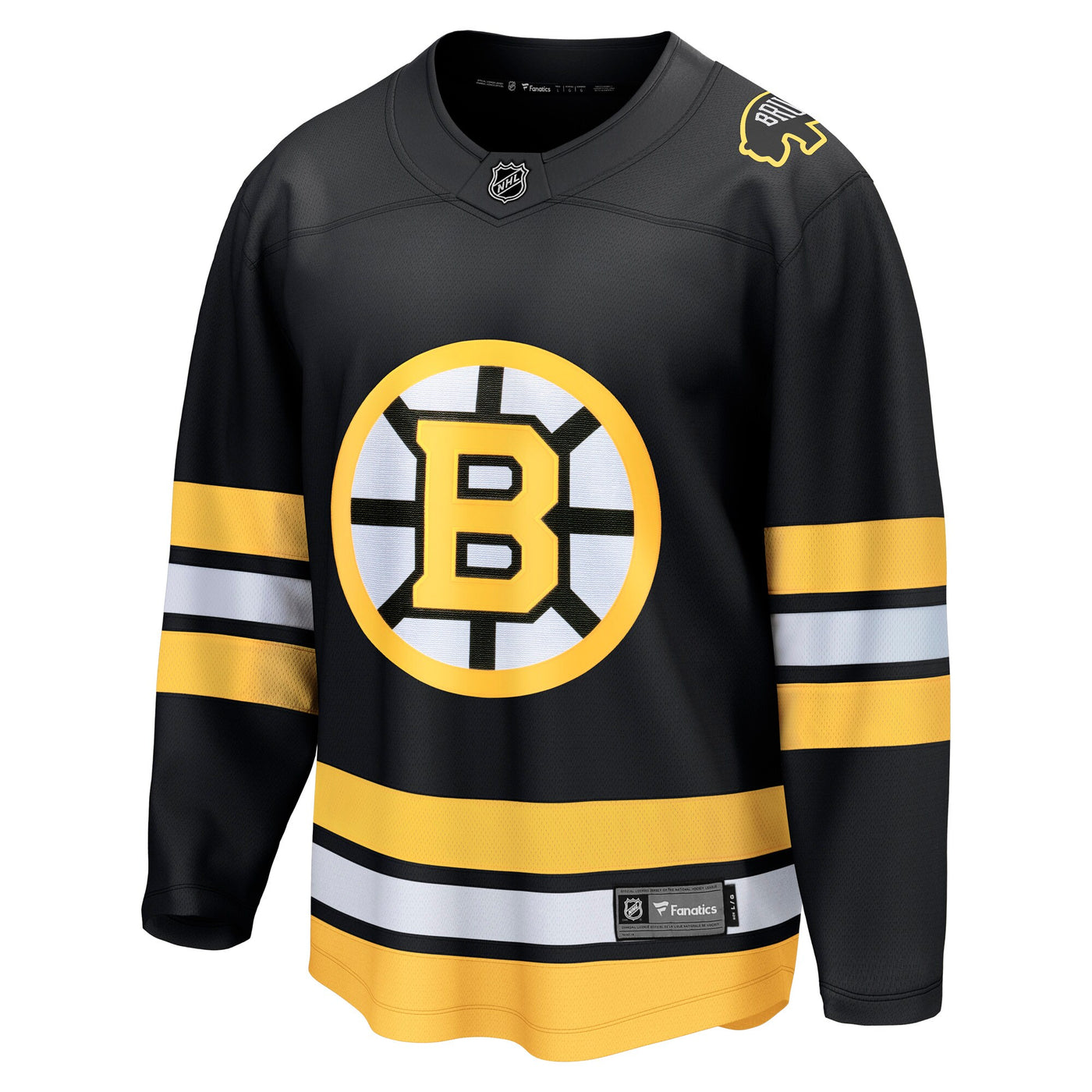 Boston Bruins Fanatics Black Anniversary Home Breakaway Jersey