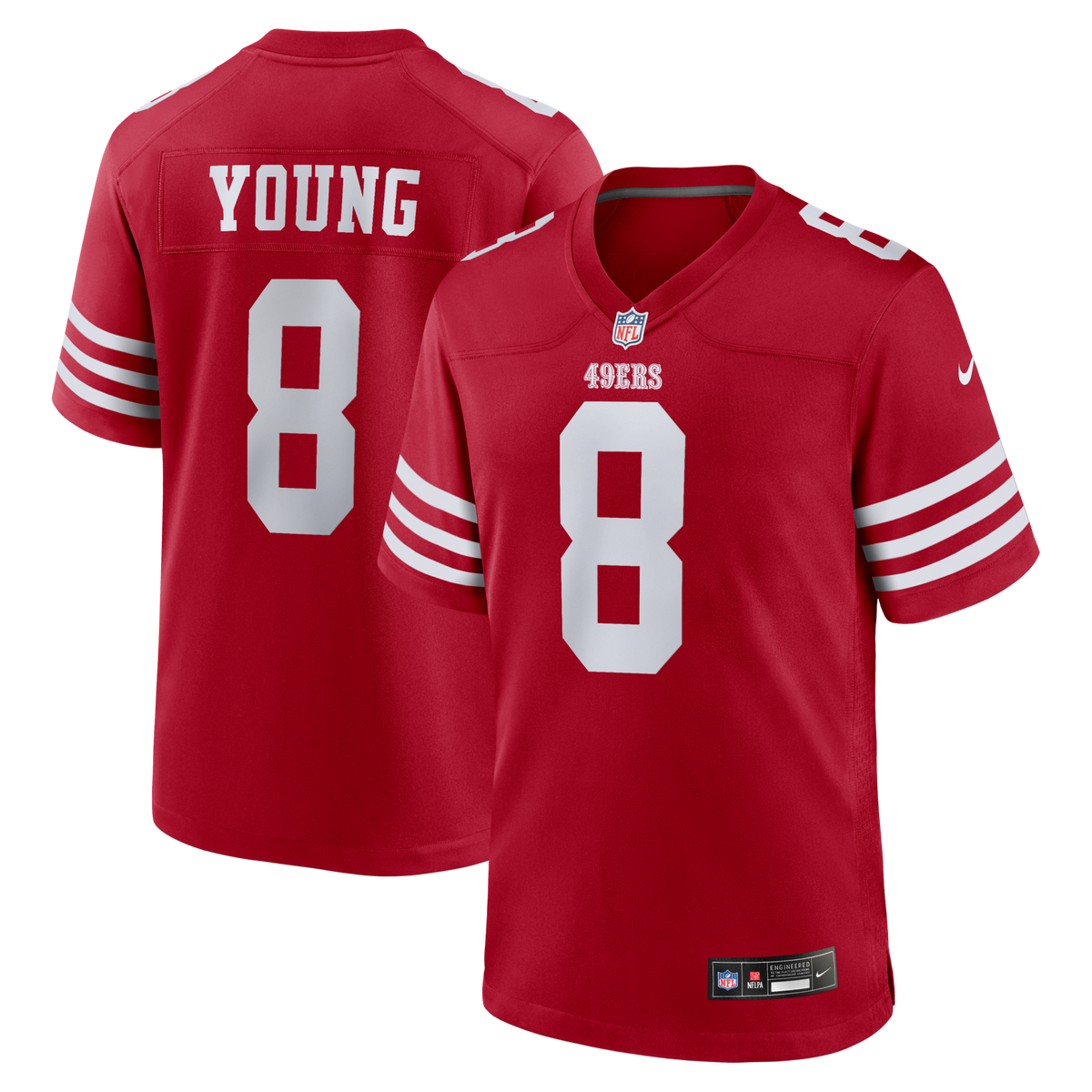 San Francisco 49ers Steve Young Scarlet Retired Player Game Jersey